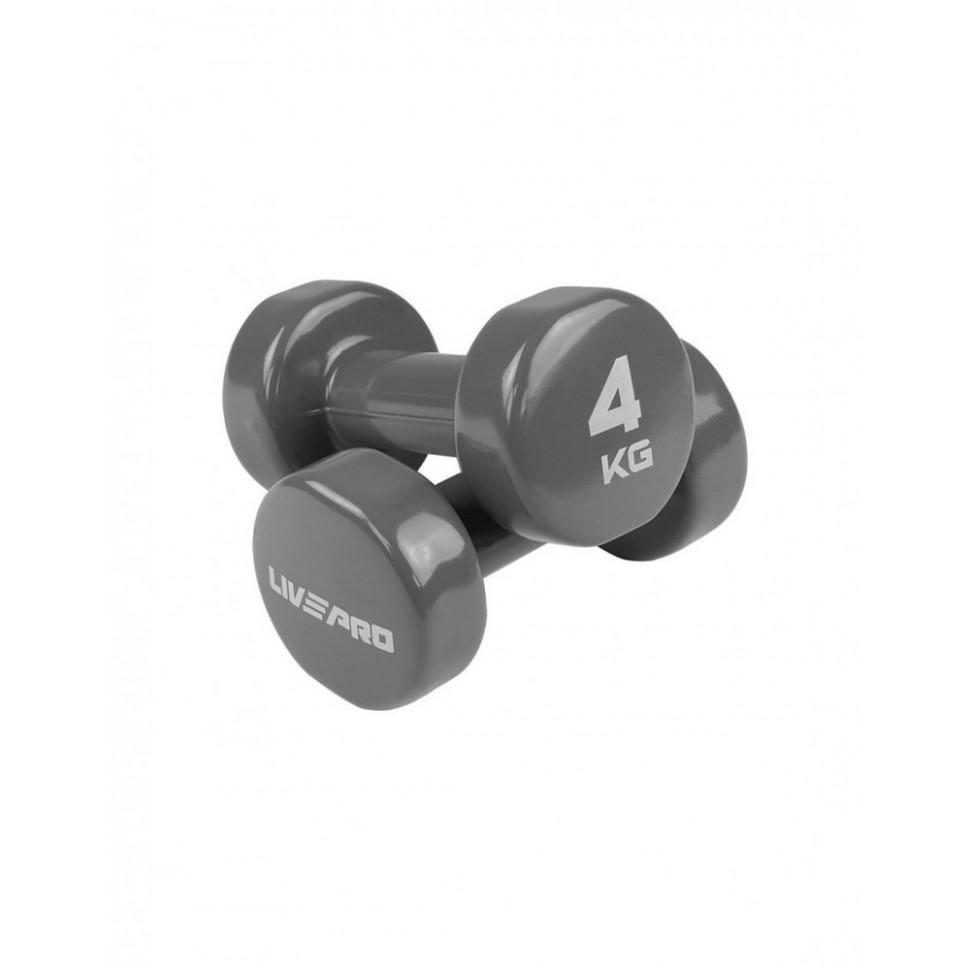 Гантель виниловая STUDIO DUMBBELL LivePro LP8076-4, 1 шт, 4 кг