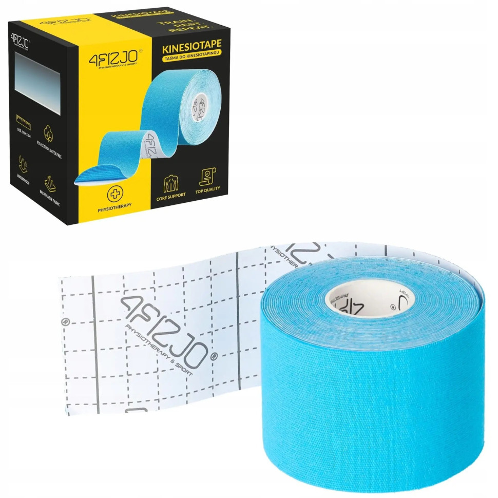 Стрічка кінезіологічна (кінезіо тейп) 4FIZJO 4FJ0538 Sky Blue 5 см 5 м
