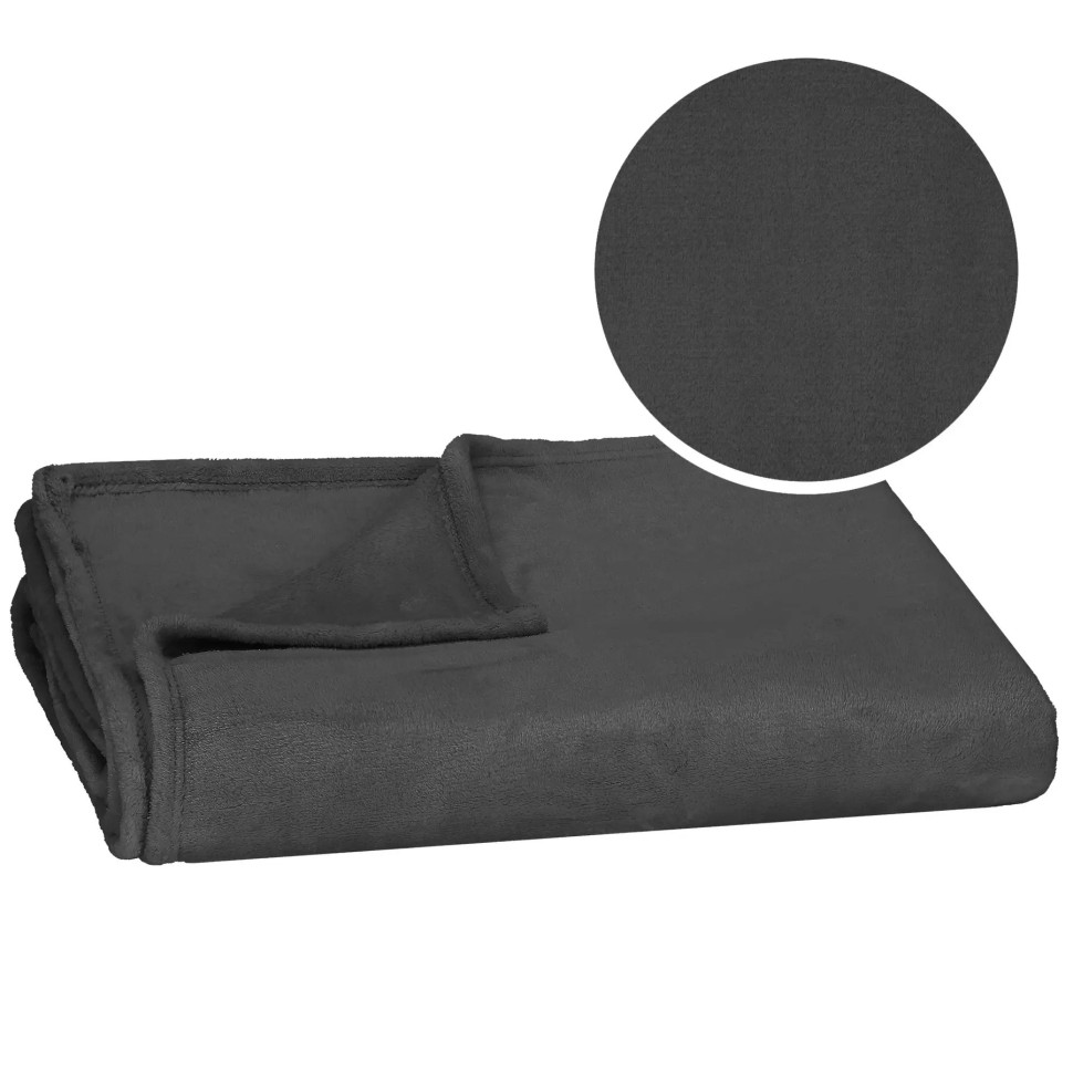 Плед-покрывало Luxurious Blanket Springos HA7197 темно-серый 150x200 см