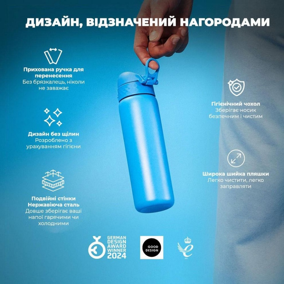 Пляшка для води вакуумна Vacuum Insulated ION8 I8TS500BLU 500 мл, Blue