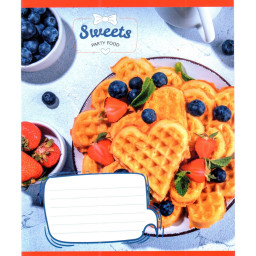 Тетрадь ученическая "Сладкие сердца" Leader 012-500325K-4 в клетку, 12 листов (959050)