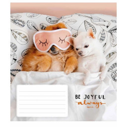 Тетрадь ученическая "Be joyful always" Школярик 012-3263L-1 в линию, 12 листов
