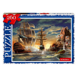 Пазл классический "Морской бой" Danko Toys С260-14-14, 260 элементов