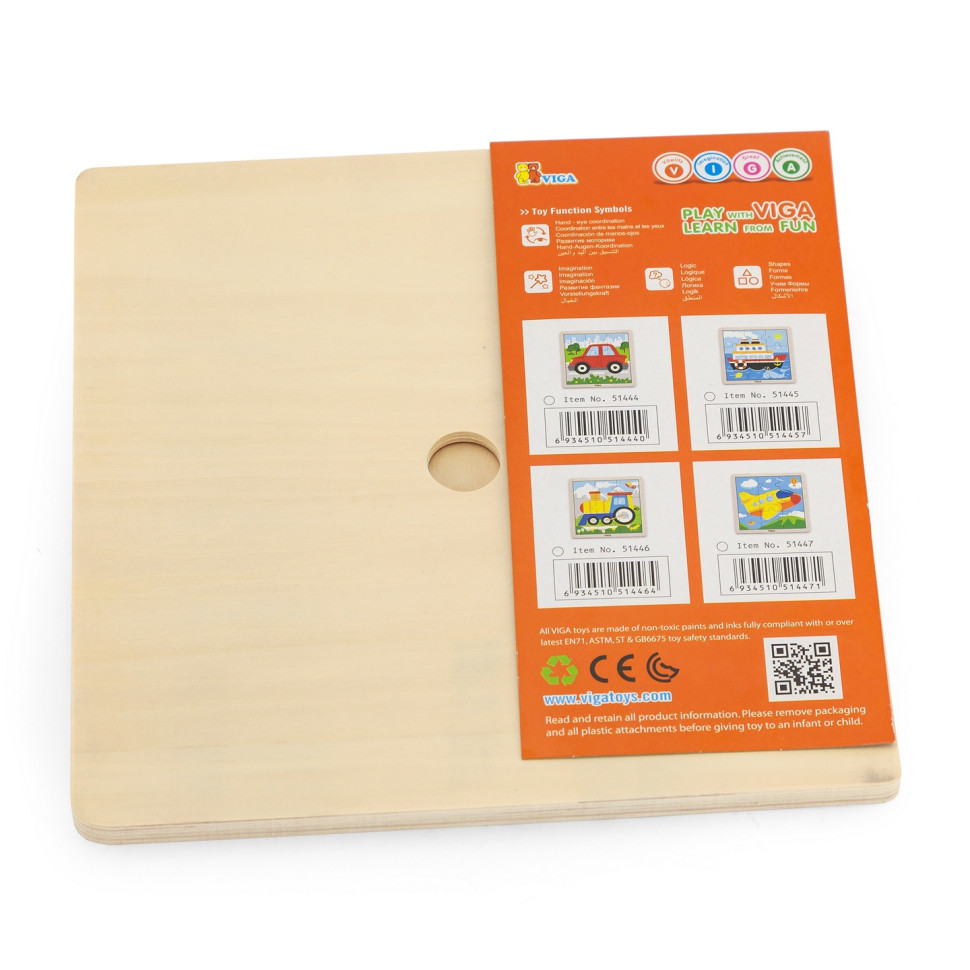 Деревянный пазл Кораблик Viga Toys 51445, 9 элементов