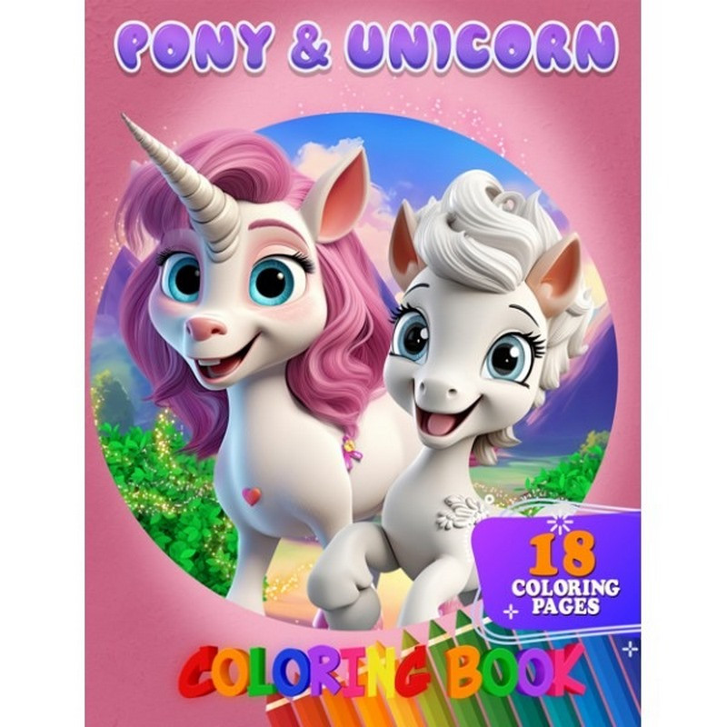Розмальовка для дітей Pony&Unicorn Jumbi А05122401 формат А4
