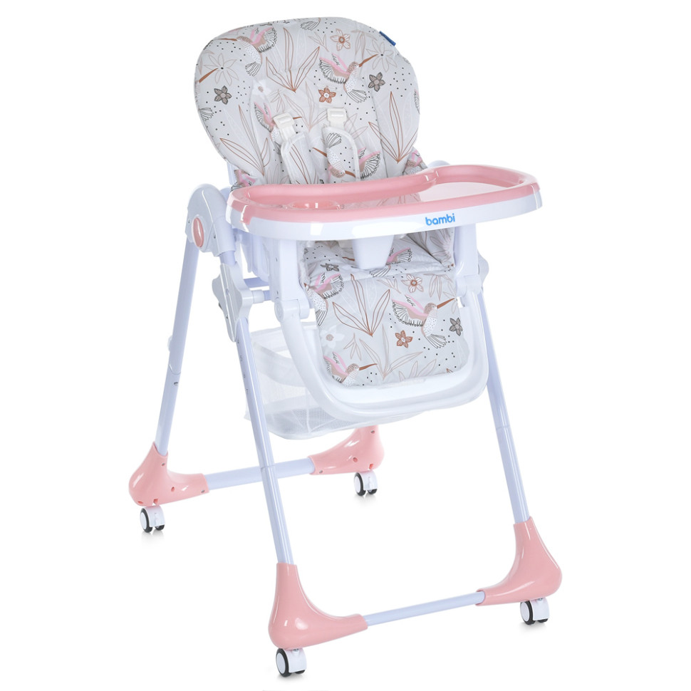 Стільчик для годування Bambi M 3233 Сolibri Blush Pink регулюється висота