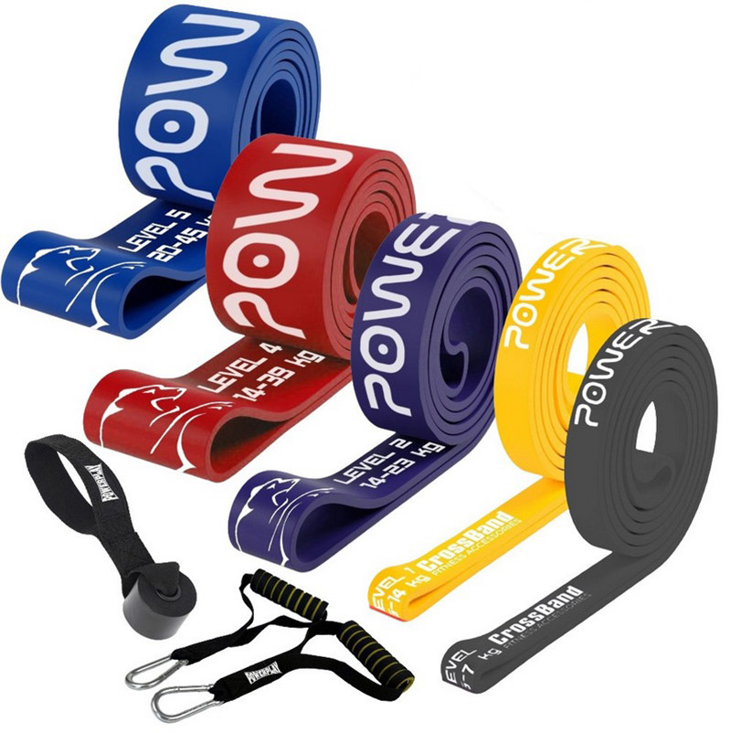 Эспандер-петля (резинка для фитнеса и кроссфита) PowerPlay PP_0027 в наборе 5 штук