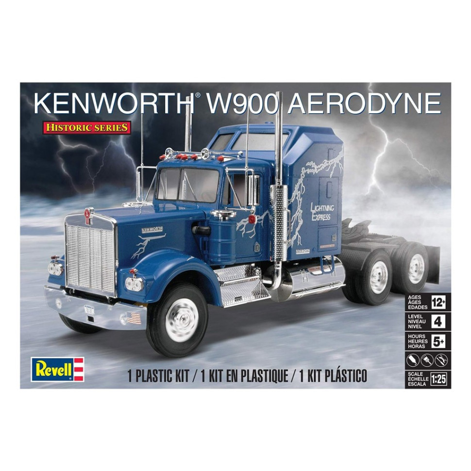 Сборная модель-копия Грузовой тягач Kenworth W900 Revell RVL-11507 уровень 4, 1:25
