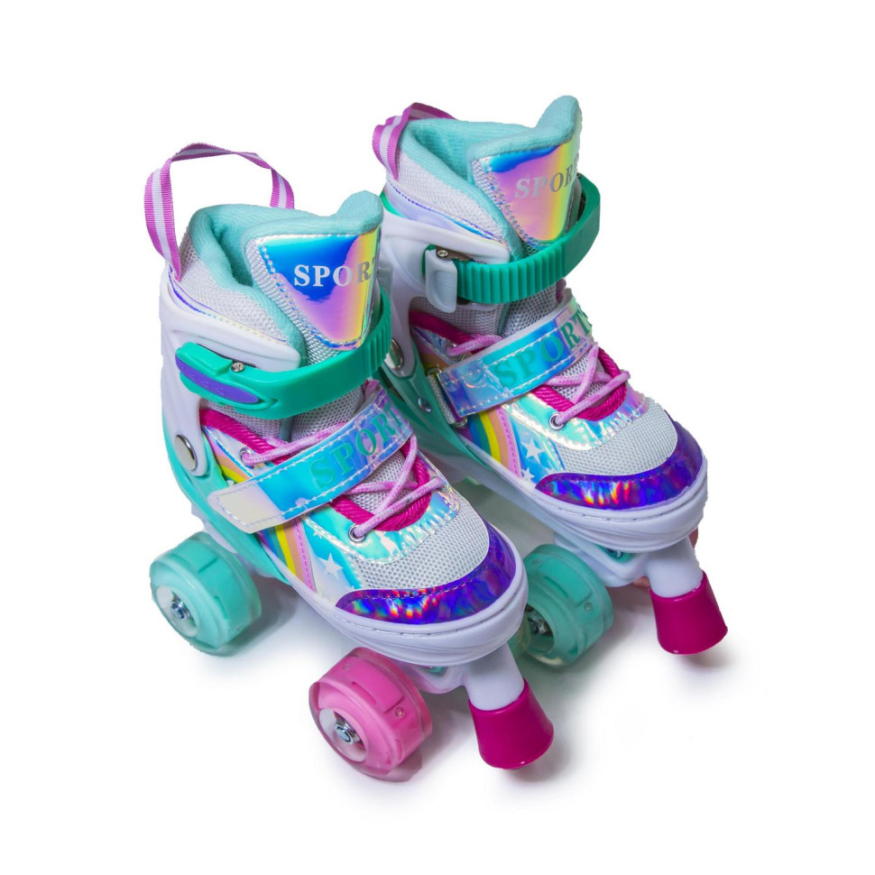 Дитячі ролики-квади Scale Sports 1962757043 тиффані, з підсвічуванням, розмір 34-37