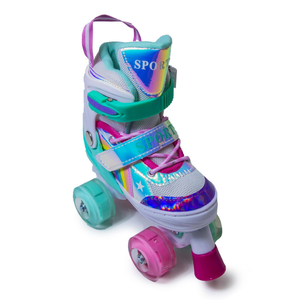Дитячі ролики-квади Scale Sports 1962757043 тиффані, з підсвічуванням, розмір 34-37