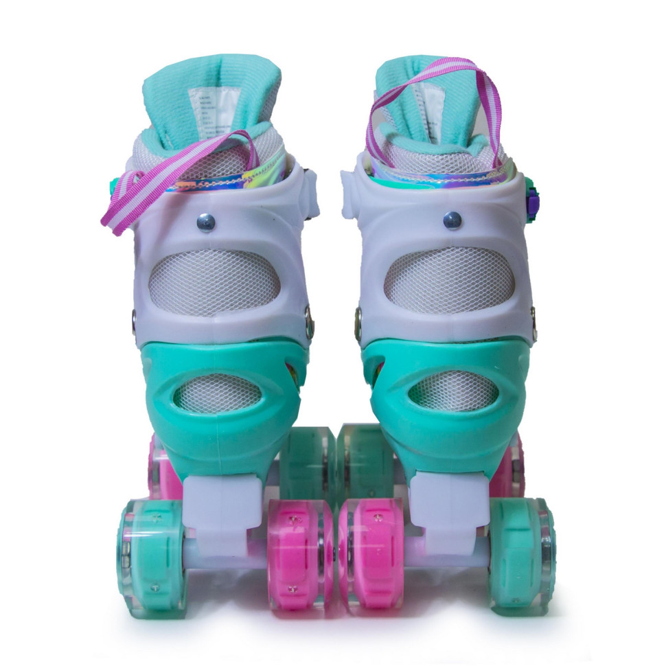 Дитячі ролики-квади Scale Sports 1962757043 тиффані, з підсвічуванням, розмір 34-37