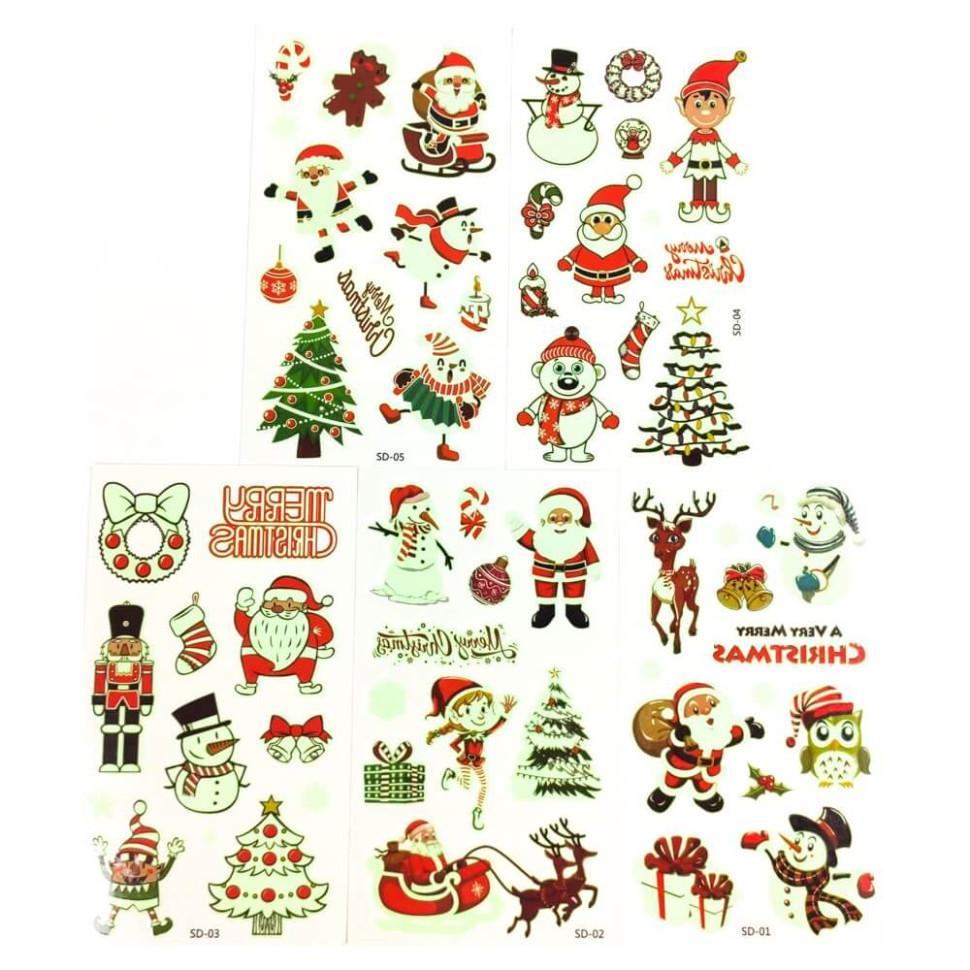 Набор детских временных тату «Рождество №1» Fresh Tattoo kids-tatto-set5-christmass-01