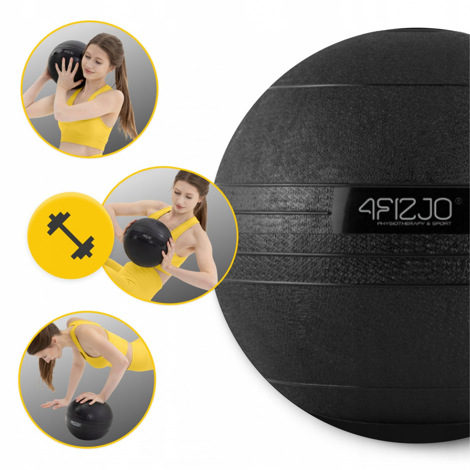 Слембол для кроссфита Slam Ball 4FIZJO P-5907739315441 черный, 10 кг