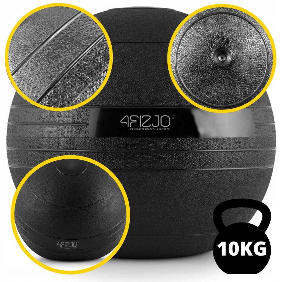 Слембол для кроссфита Slam Ball 4FIZJO P-5907739315441 черный, 10 кг