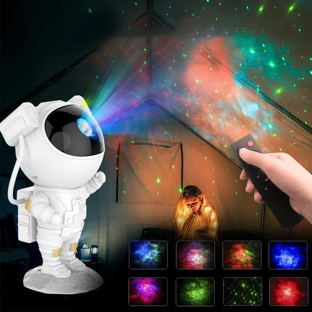 Детский ночник проектор звездного неба Астронавт Sky Star Astronaut Bambi Y1699