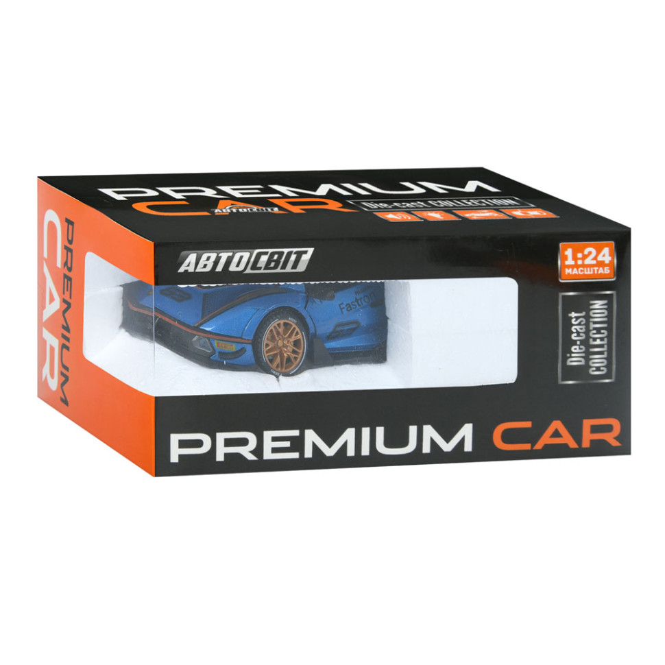 Дитяча інерційна машинка Автосвіт AP-2036(Blue) двері відчиняються, світло та звук, 1:24, 23 см