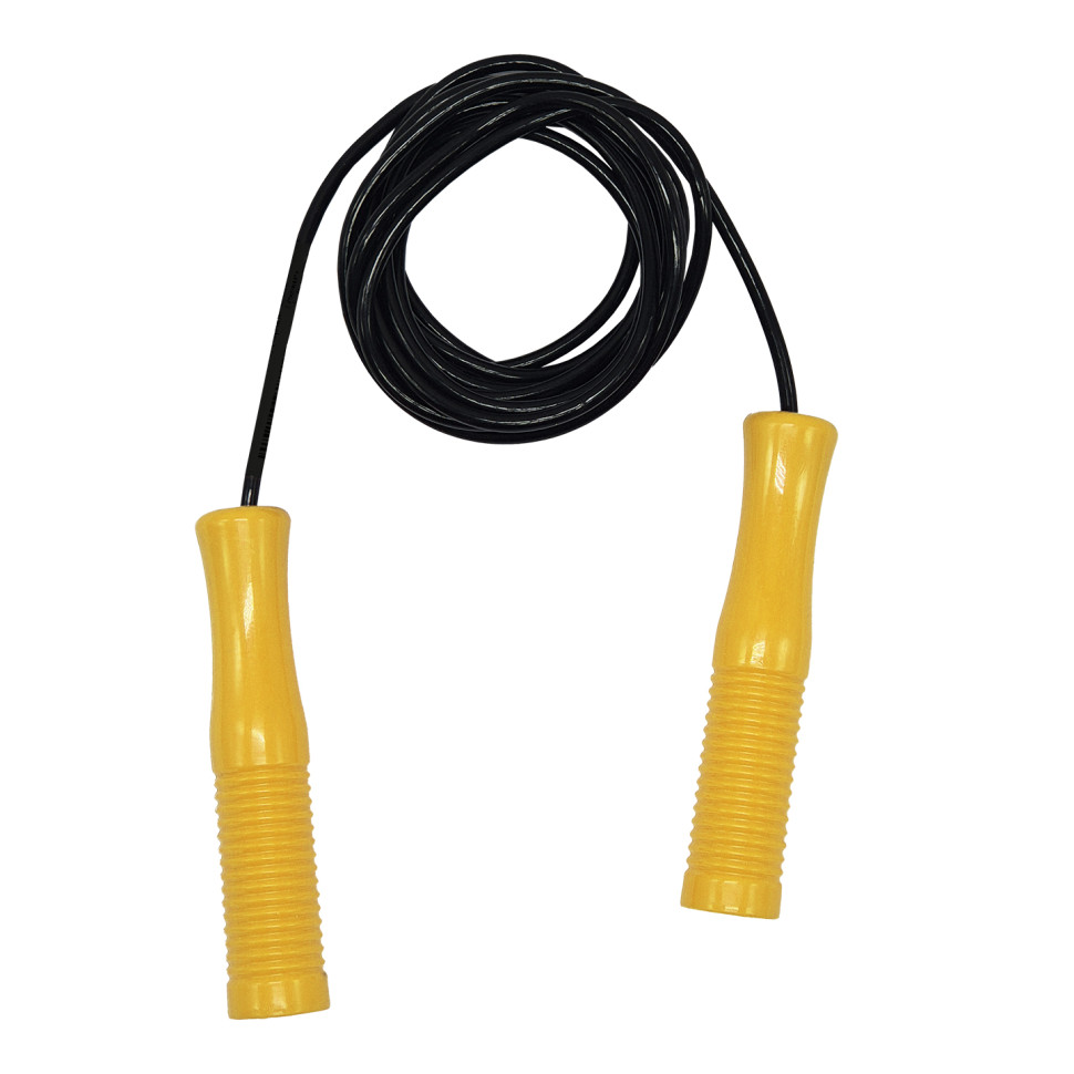 Дитяча Скакалка №1 Colorplast 0749(Yellow) діаметр 3,7 мм, довжина 270 см, чорна