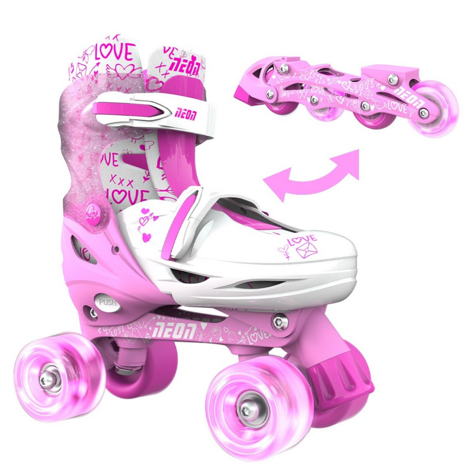 Детские ролики Сombo Neon NT09P4 размер 30-33 розовый