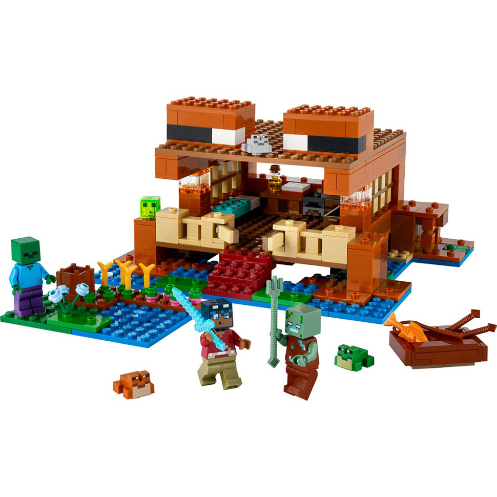 Конструктор Lego Minecraft Дом в форме лягушки 21256LG, 400 деталей