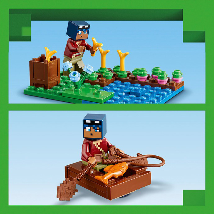 Конструктор Lego Minecraft Дом в форме лягушки 21256LG, 400 деталей