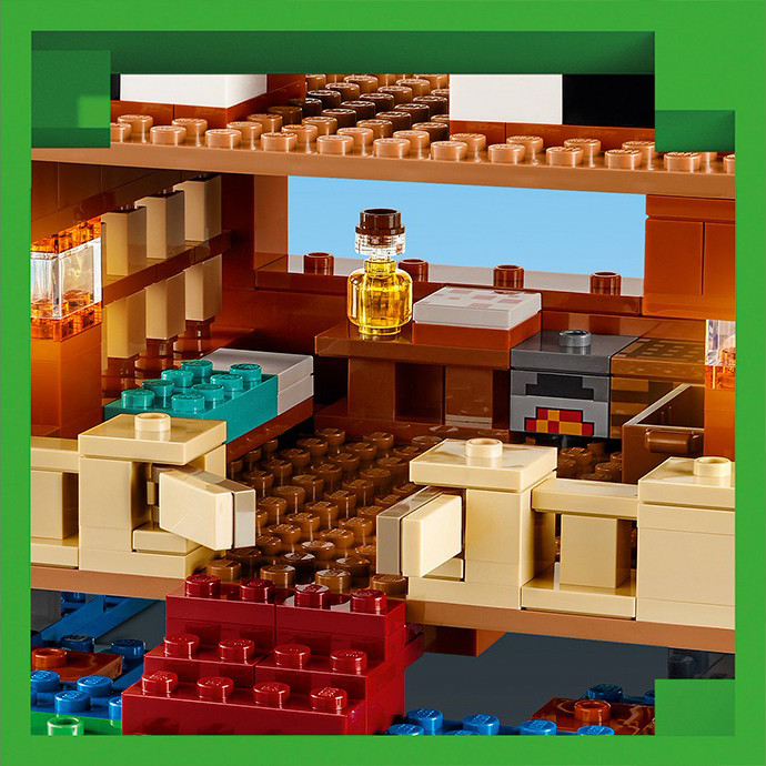 Конструктор Lego Minecraft Дом в форме лягушки 21256LG, 400 деталей