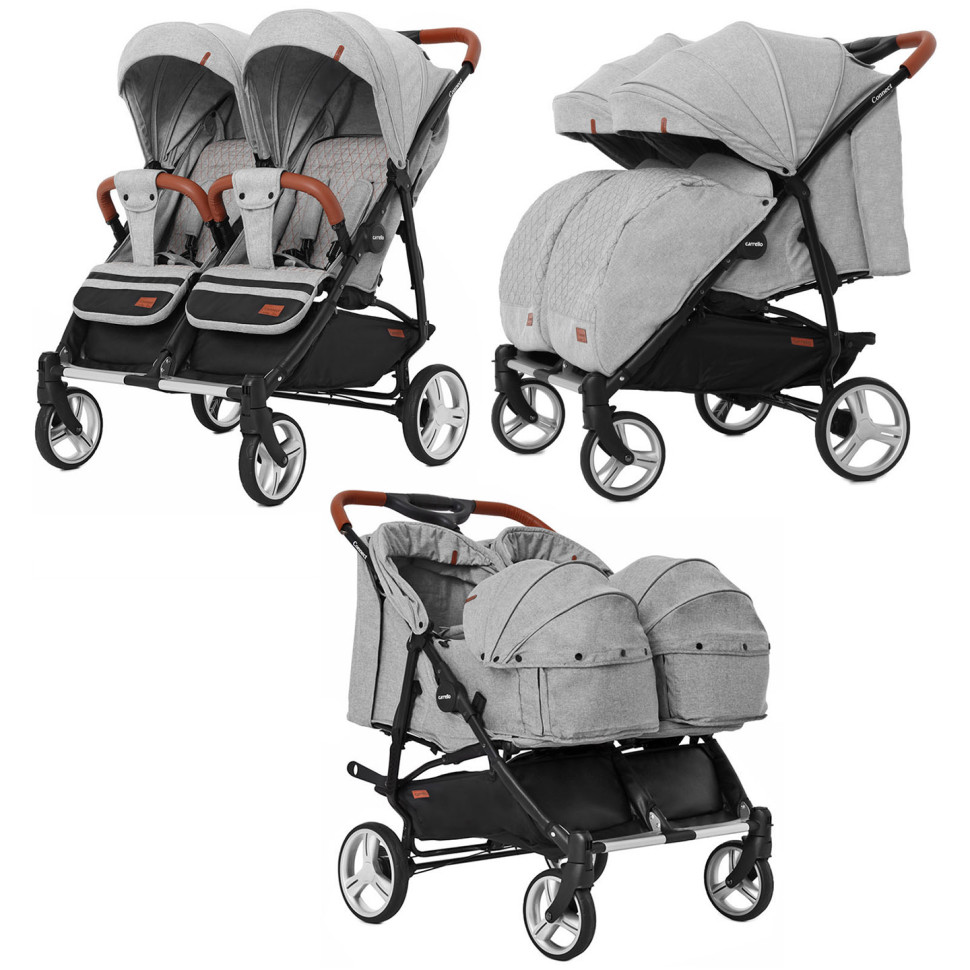 Коляска универсальная CARRELLO Connect CRL-5502/1 Rock Gray для двойни