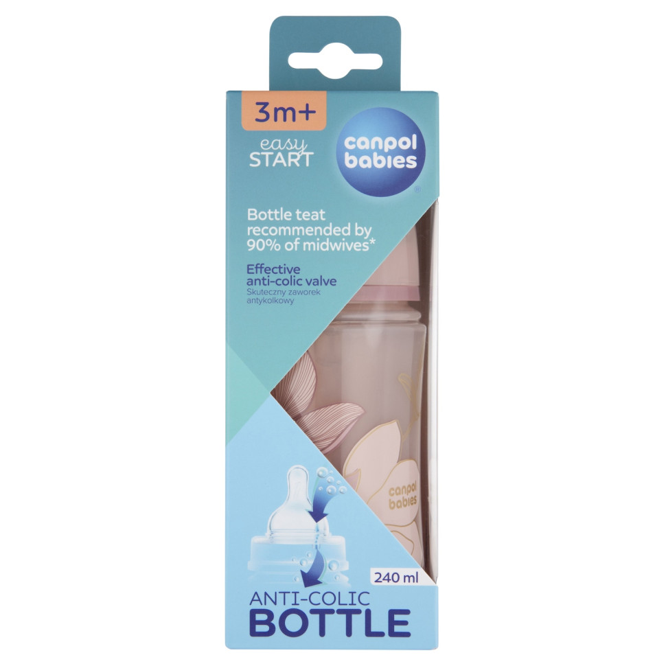 Пляшечка антиколікова з широким отвором Easystart Gold Canpol babies 35/240_pin 240 мл