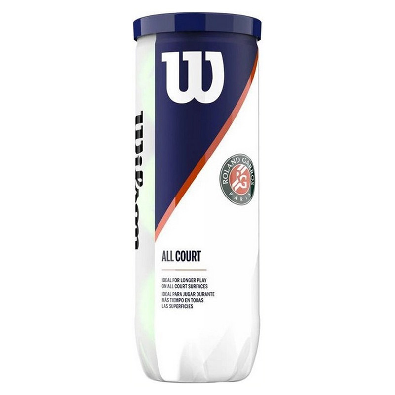 М'ячі для великого тенісу ROLAND GARROS ALL CT 3 BALL Wilson WRT126400, 3 шт
