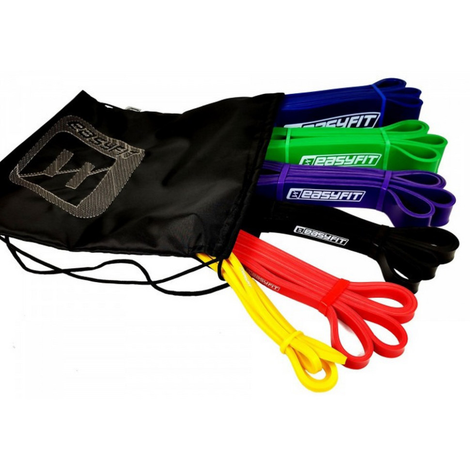 Набор резиновых петлей EasyFit EF-1110, 1-110 кг 6 шт