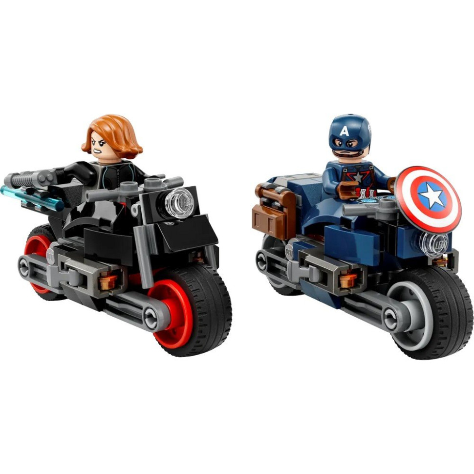 Конструктор Мотоцикли Чорної Вдови та Капітана Америки LEGO 76260, 130 деталей