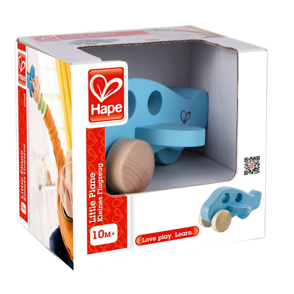 Деревянная игрушка самолет Маленький лётчик Hape E0050 голубой