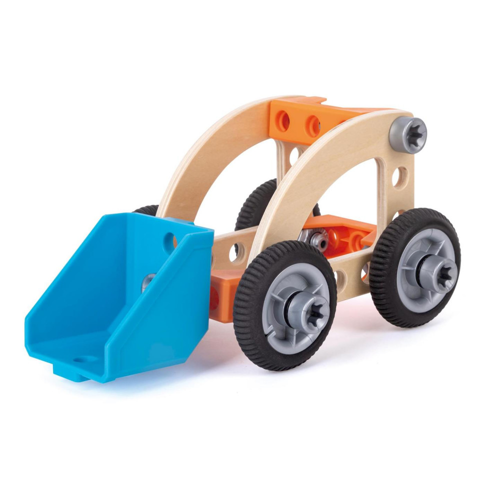 Конструктор на болтах Экскаватор Hape E3038, 37 деталей