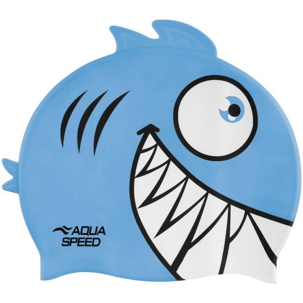 Шапка для плавання ZOO Pirana 9697 Aqua Speed 246-02 піранья, бірюзовий, OSFM