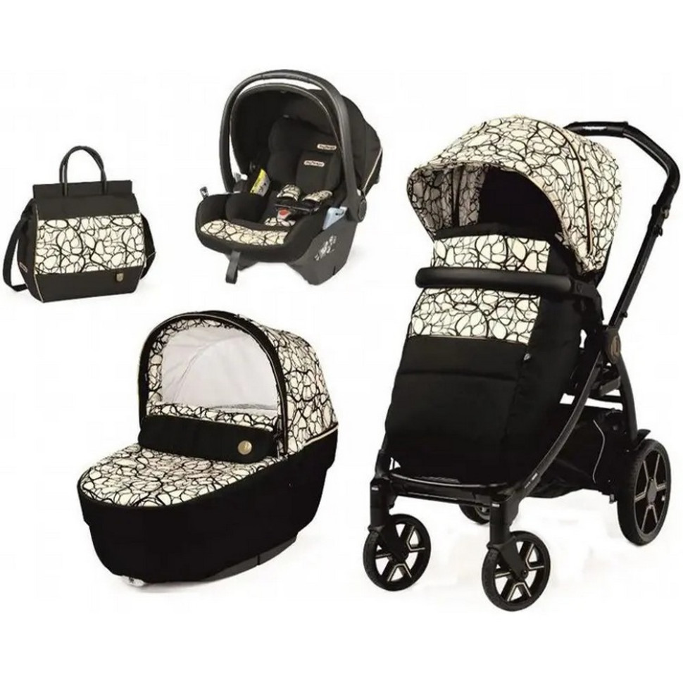 Коляска детская универсальная 3 в 1 Book Grafic Gold Lounge Peg Perego PACK-BOOK31LG00002