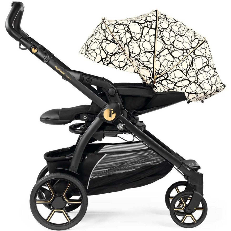 Коляска детская универсальная 3 в 1 Book Grafic Gold Lounge Peg Perego PACK-BOOK31LG00002
