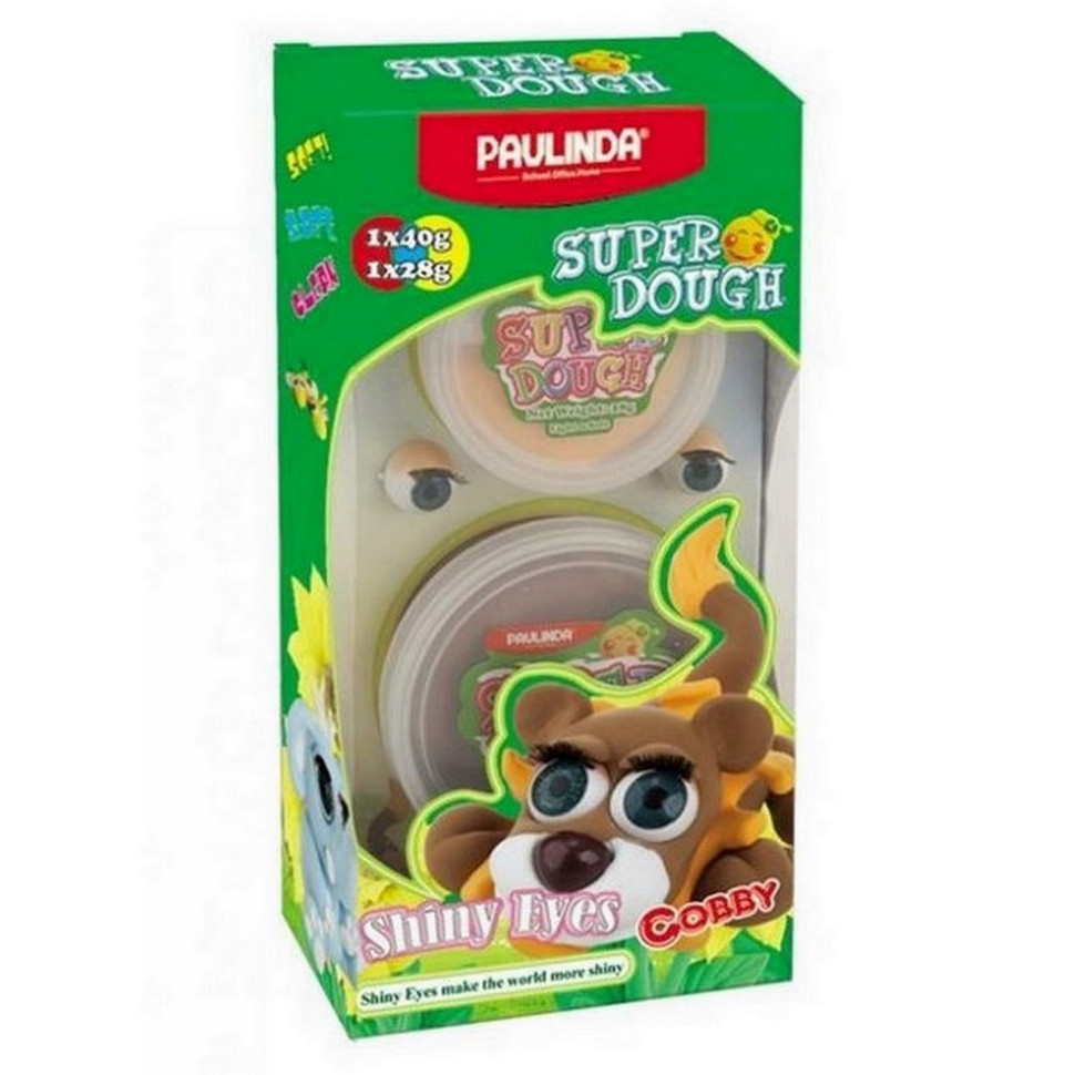 Масса для лепки Paulinda Super Dough Shiny Eyes Лев Cobby глянцевые глаза PL-081377-3