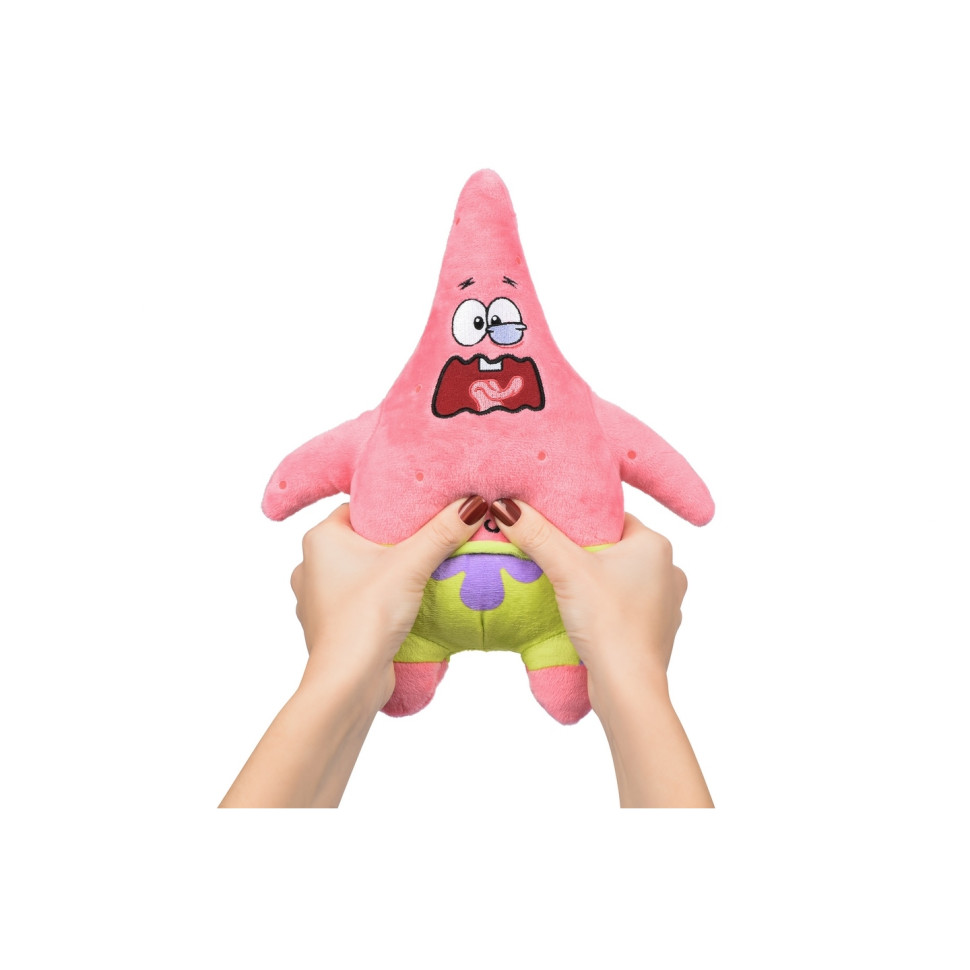 Мягкая игрушка SpongeBob Exsqueeze Me Plush  Patrick Burp со звуком EU690903