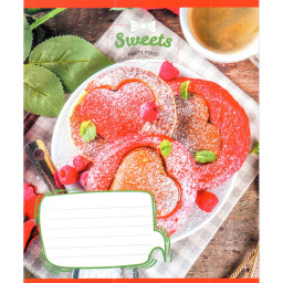 Тетрадь ученическая "Сладкие сердца" Leader 012-500325K-5 в клетку, 12 листов (959050)