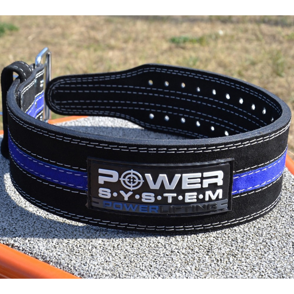 Пояс для пауэрлифтинга PS-3800 PowerLifting Power System PS-3800_M_Black_Blue, Black/Blue, Line M