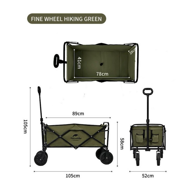 Складная тележка NH19PJ001 Naturehike 6927595707296 темно-зеленый