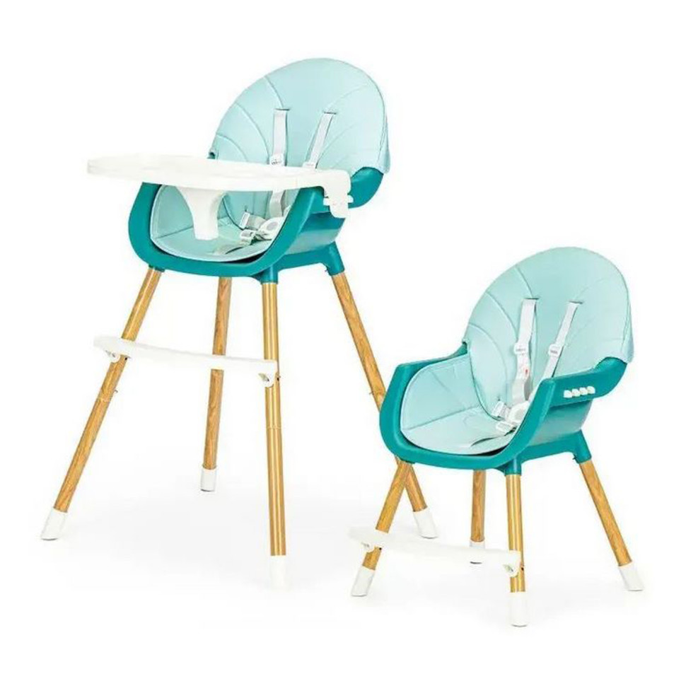 Стульчик для кормления 2 в 1 SMART Ecotoys HA-004 BLUE 5-точечные ремни безопасности