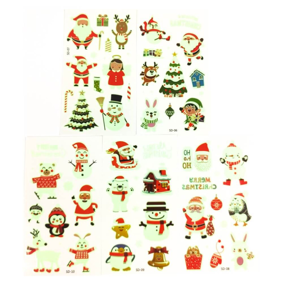 Набор детских временных тату «Рождество №2» Fresh Tattoo kids-tatto-set5-christmass-02