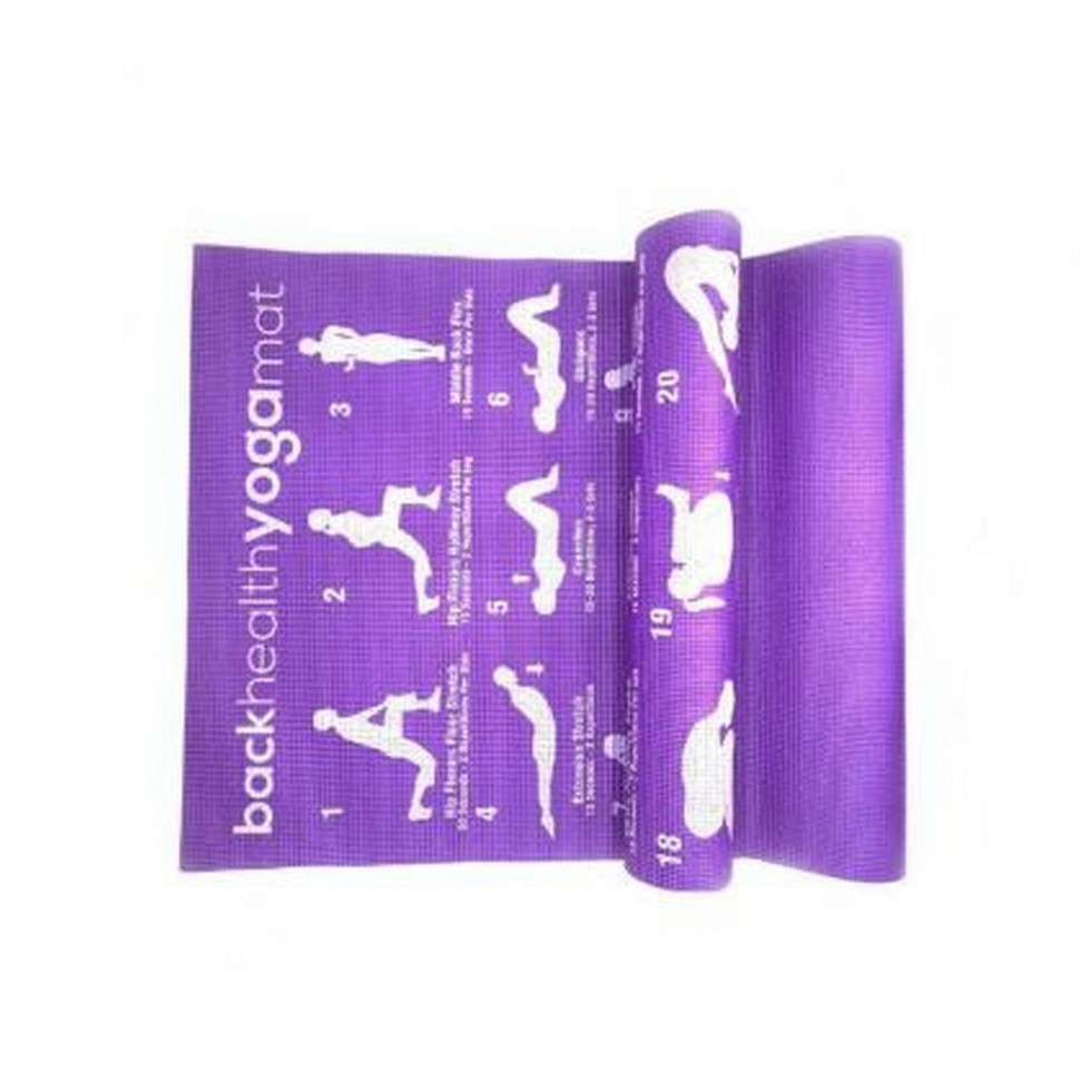Йога-мат PVC Back Health Newt NE-4-15-17-V, 6 мм, фиолетовый