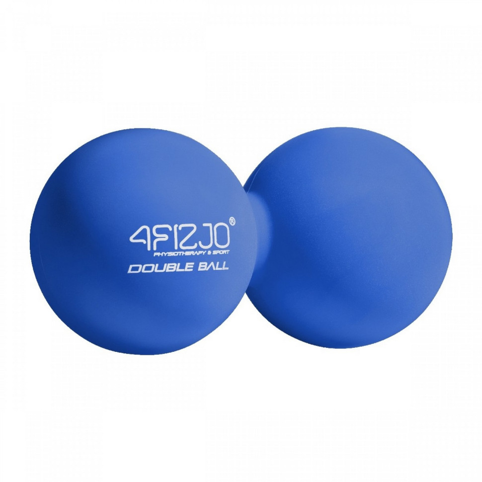 Масажний м'яч подвійний Lacrosse Double Ball 4FIZJO 4FJ0323, 6.5 x 13.5 см, Blue
