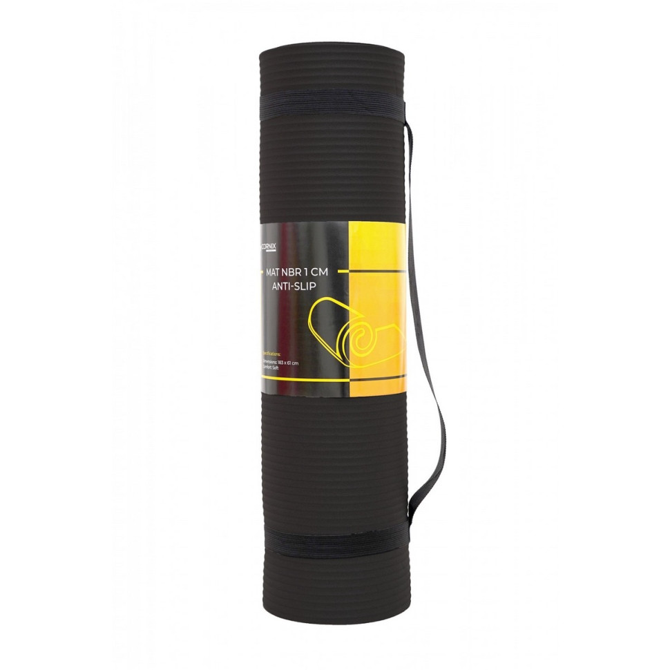 Коврик спортивный Cornix XR-0013 NBR 183 x 61 x 1 cм, Black