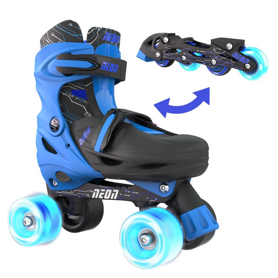 Детские ролики Сombo Neon NT10B4 размер 34-37 синий