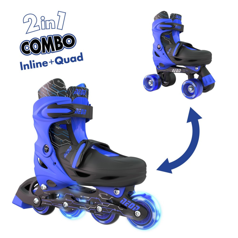 Детские ролики Сombo Neon NT10B4 размер 34-37 синий