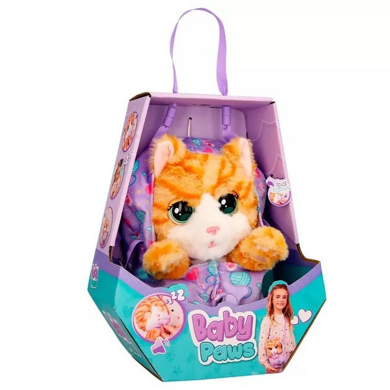 Интерактивная игрушка РЫЖИЙ КОТЕНОК Baby Paws 921139IM