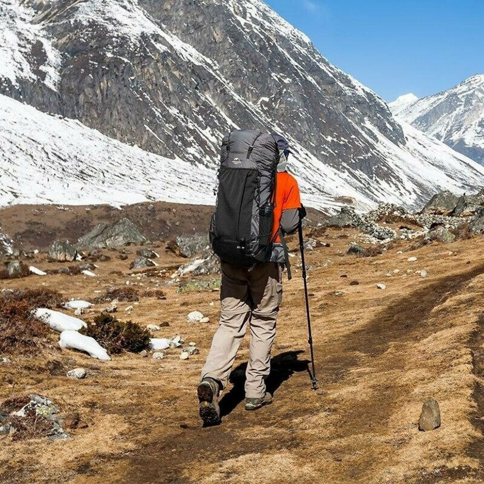 Рюкзак туристический Rock NH20BB113 Naturehike 6927595765401, 40+5 л, черный