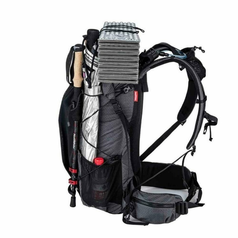 Рюкзак туристический Rock NH20BB113 Naturehike 6927595765401, 40+5 л, черный